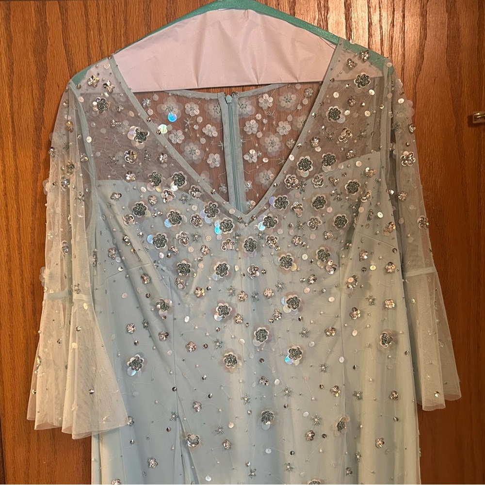 Adrianna Papell Light Blue Embellished Dress